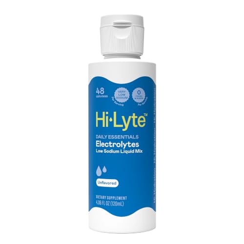 Image of Hi-Lyte Low Sodium Electrolyte Supplement for Immune Support, Fasting and Rapid Hydration | 48 Servings | Magnesium, Potassium, Zinc | Unflavored Mineral Taste Drops
