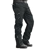 MAGCOMSEN Cargo Hosen Herren Army Hosen Ranger Hose Outdoorhose mit Zip Taschen Funktionshose Geeignet für Outdoor Aktivitäten Grau, 38