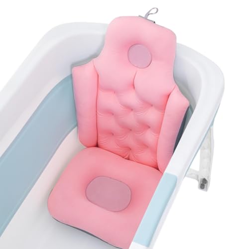 Almohada de baño de cuerpo entero, cojín de baño acolchado con soporte lumbar, cuello y hombros | almohadilla para bañera de cuerpo entero, cómoda alfombrilla de ducha, forro de espuma de secado