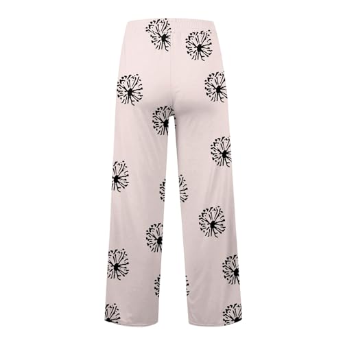 Women's Solid Color Flowy Sweatpants Wide Leg Casual Drawstring Jogger Pants High Waist Striped Sports Pants3