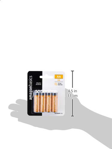Amazon Basics 8-Pack Aa Alkaline Batteries, 1.5 Volt, Long-Lasting Power #TOP4