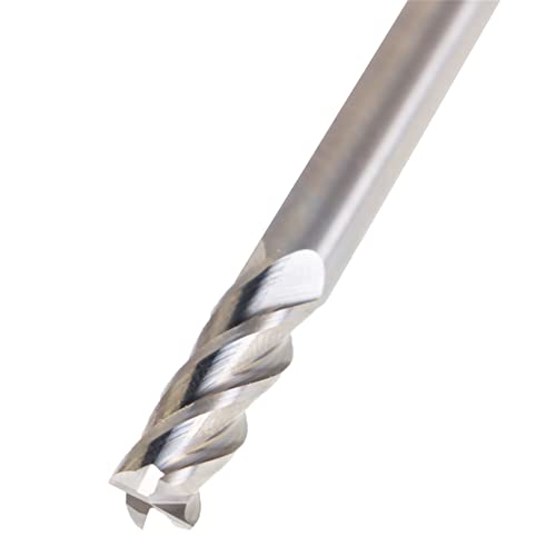 Image of 1 /4 Inch Milling Cutter 4 Slot Carbide End Milling Cutter Applicable to Aluminum Cutting of Non-Ferrous Metals Up-Cutting 5 Pieces