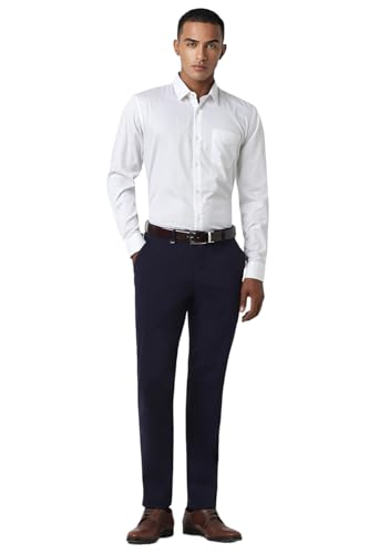 Image of Peter England Men Cotton Solid Slim Fit Shirt