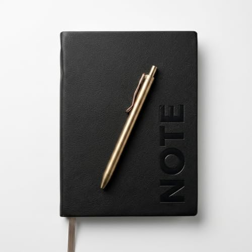 Image of A5 Premium Leatherette Diary Notebook with Metal Pen, Ruled Journal for Office Meetings, Daily Planner, Business Notebook, Writing Journal, Work Organizer, Executive Notebook for Men & Women