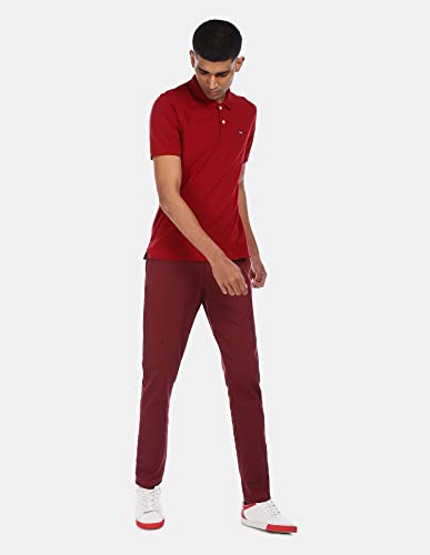 Image of Arrow Sport Solid Polo T-Shirt for Men - Regular Fit, Cotton Half Sleeves Mens Tshirt