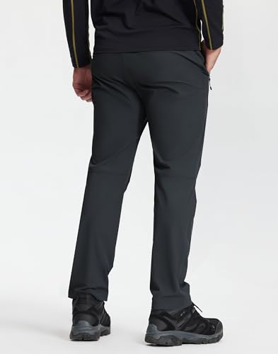 Pioneer Camp Herren Wanderhose Trekkinghose Outdoorhose Stretch Schnell Trocknend Atmungsaktiv Leicht Arbeitshosen Herren Für Camping Klettern Reisen(Black;XL)