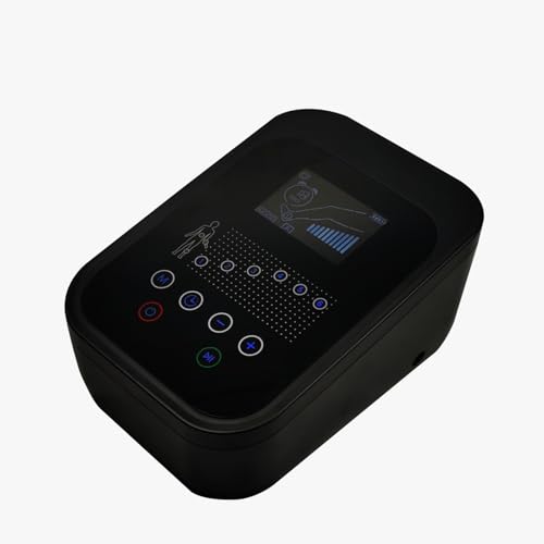 Bein Kompressionsgerät zur Lymphdrainage, Blutzirkulationsförderung und Ödemreduktion, mit pneumatischer Kompression, beinmassagegerät (Schwarz 6 Kammer, L)