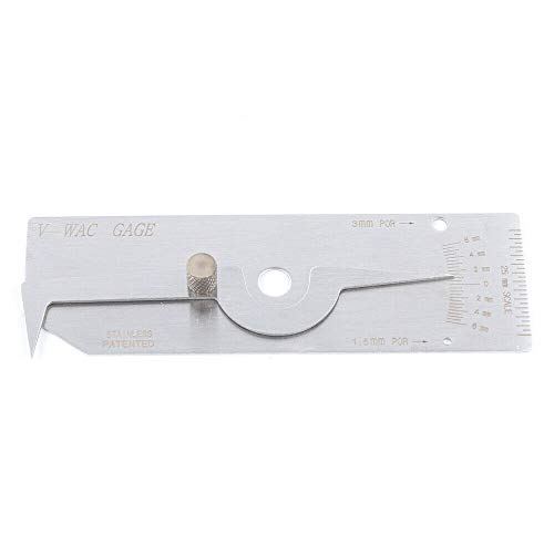 Kit de medidor de soldadura de 13 piezas con calibrador para inspección, acero inoxidable, con estuche de transporte, regla de 0-150 mm, micrómetro y espejo de inspección miniatura 7