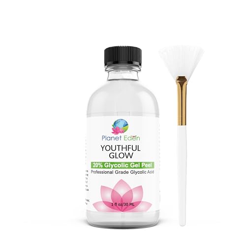 Planet Eden 20% Glycolic Acid Gel Peel – AHA Exfoliant with Chamo...