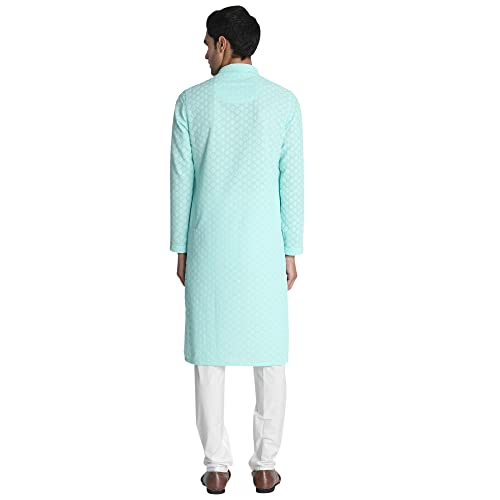 Image of Manyavar Men's Chikankari Kurta Set (2pcs)
