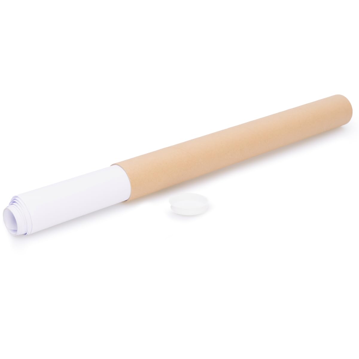 verpacking rura pocztowa 450 x 50 mm okrągłe Brązowy [Wersja i ilość do wyboru] tuba wysyłkowa pudełko składane 100 sztuk
