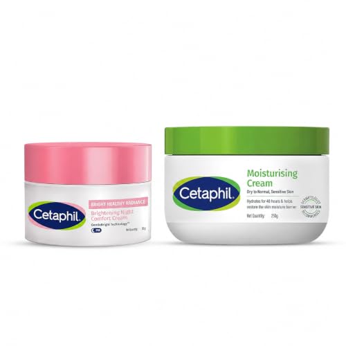 Image of Cetaphil Moisturising Cream 250g & Cetaphil Bright Healthy Radiance Night Comfort Cream 50g Combo