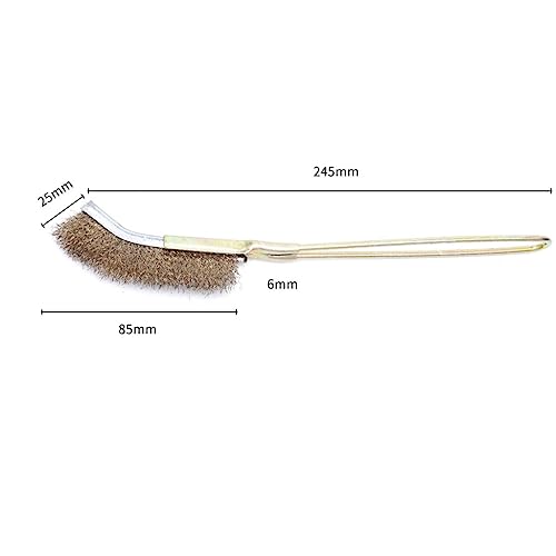 Brosse en acier inoxydable pour élimination de rouille et nettoyage de gorge à tête droite mini 5pc - 6