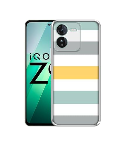 Image of Casotec Line Texture Printed Silicon Soft TPU Back Case Cover for iQOO Z9 5G