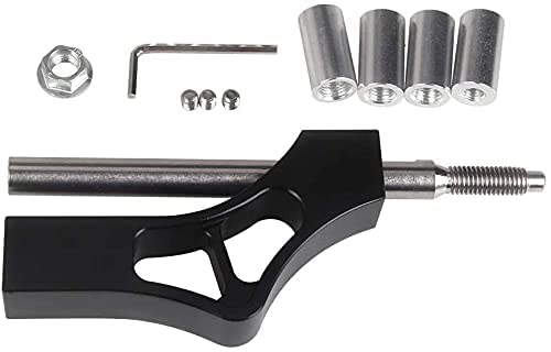 Image of AUTO MT Black Adjustable Gear Shift Knob Extender Height Lever Extension Car JDM Gear Shifter Extender Kit with 4 Adapters