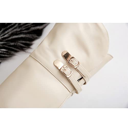 VULTRO Women's Over The Knee High Boots Round Toe Buckle Chunky Heel Thigh High Long Boots3