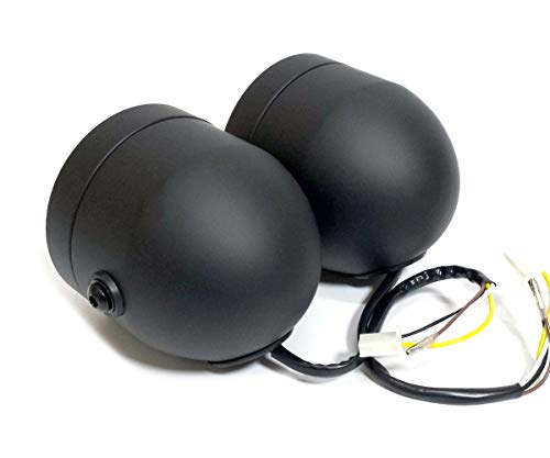 Amazon | 2連ヘッドライト 金属製ガラスレンズ メッシュガード付き