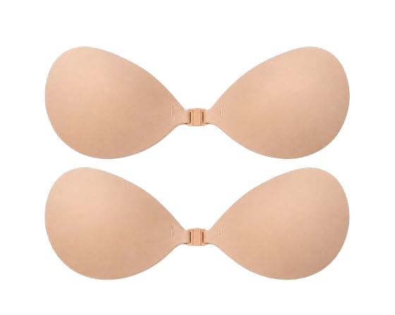 Stick-On Bra for Women Strapless Adhesive Push-Up Bra | Backless Self Adhesive Seamless Invisible Bra | Reusable Silicone Sticky Bra with Front Clasp-image-43