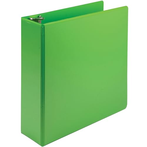 Image of Samsill Plant-Based 3 Inch Durable Round Ring, View Binder, Eco-Friendly, USDA Certified Biobased, Single, Bright Green