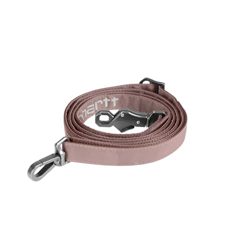 Carhartt Field Hundeleine, strapazierfähiges 600-Denier-Gewebe mit verstellbaren D-Ring-Metallbeschlägen, Rosentönung, Größe L