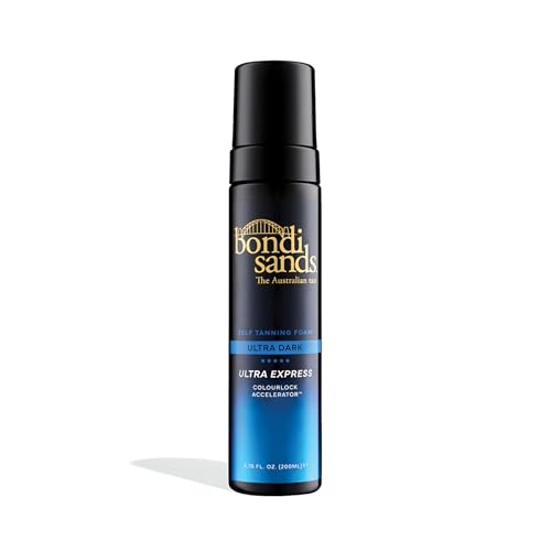 Bondi Sands Ultra Express Self Tanning Foam Lightweight Fragrance Free Self-Tanner for an Even Streak-Free Tan 6.76 fl oz