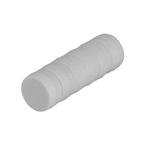 Magnetastico® | 6x strong neodymium magnets with protective coating | White colour & size 12x6 mm | Strong coloured office magnets | Perfect mini magnet for fridge, whiteboard & glass magnetic board Cover