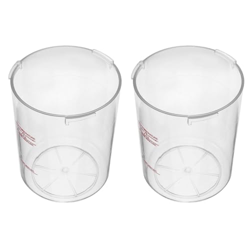 Tarro de agua transparente para facial de 650ml que evita interrupciones, 2 uds