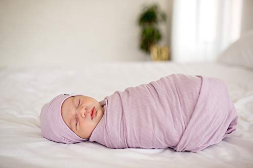 Image of Copper Pearl Baby Beanie Hat Top Knot Stretchy Soft Lily