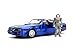 Produktbild Jada Toys Pennywise & Henry Bower's IT 1977 Pontiac Firebird, Spielzeugauto aus Die-Cast, inkl. Pennywise & IT Zombie Figur, Auto, Türen, Kofferraum + Motorhaube zum Öffnen, 1:24, blau, 253255022