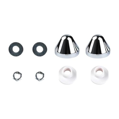 perfk Cache-boulons pour WC suspendu, visserie de fixation avec écrous et rondelles, pièces de rechange haute performance, installation facile dans la salle, Argent