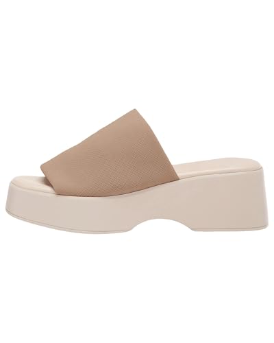 Image of Womens Wedge SIides Sandals Platform Open Toe Slip On Elastic Band Wedges Shoes
