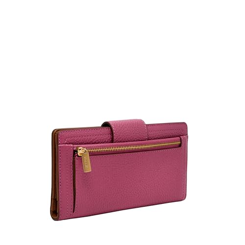 Image of Fossil Women's Logan Leather Wallet RFID Blocking Tab Clutch
