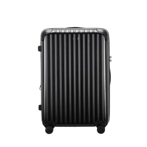 Suitcase Ultra-light Polycarbon Aluminum Fiber Suitcase Silent Universal Wheel Trolley Case For Men And Women Luggage(Black)