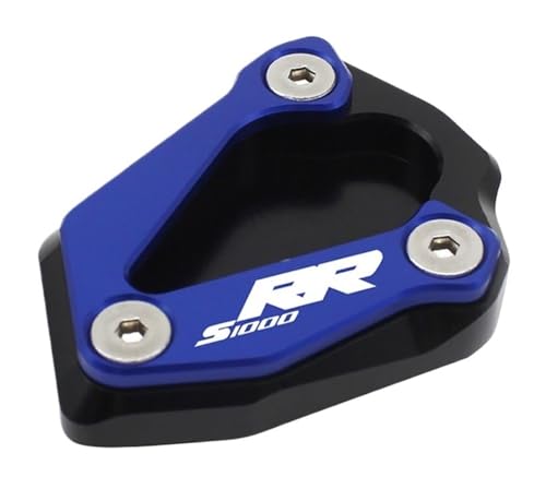 Extension béquille latérale S1000RR 2019-2022 plaque support moto bleue