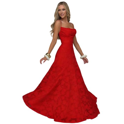 Robe trapèze évasée à bretelles réglables pour invitée de mariage