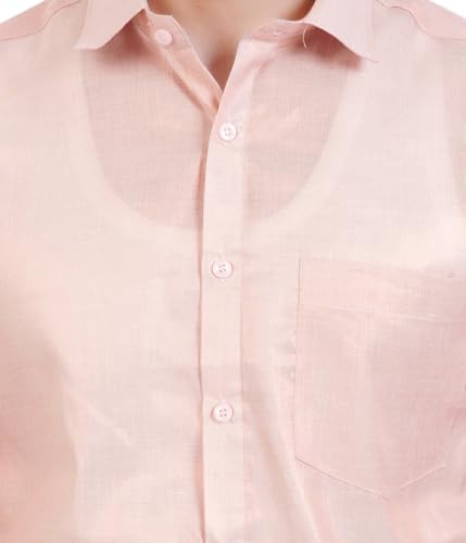 Image of Men's Traditional Indian Shirt and Dhoti Set, Half Sleeves Tissue Silk Cotton Shirt With Dhoti 2 metres for men