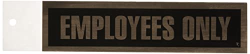Headline Sign 9352 Self-Stick Sign, Employees Only, 2 Inches by 8 Inches