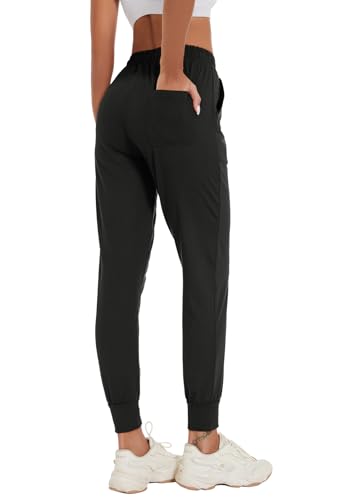 BATHRINS Women Tapered Joggers with Pockets – Casual Yoga High Waist Sweatpants2