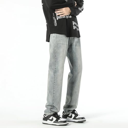 Jeans Pants Trousers Denim Spring and Autumn Embroidered Descendants Conical Versatile Casual Loose Classic Retro Washed Used3