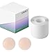 EMOET Clear Boob Tape,Self-Adhesive Bra Tape for Breast Lift with 2 Pair Reusable Silicone Nipple Covers,Suitable for A-G,Replace Your Bra-Instant Bob Tape,Boobytape for Breast Push Up&Strapless Dress