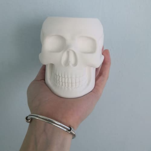 Moule silicone crâne pour vase en plâtre facile à démouler sans casse