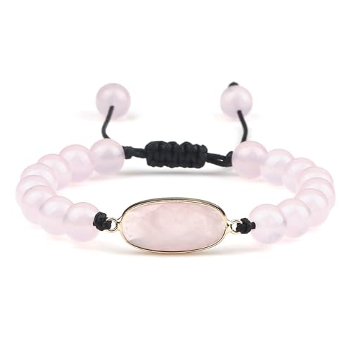 Bracelet de perles en cristal de 8mm rose, le bijou ajustable idéal pour un mariage