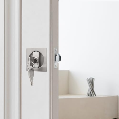 UVTQSSP Fechadura de bolso para porta de bolso, ferragens, fechadura de porta de bolso com chave de