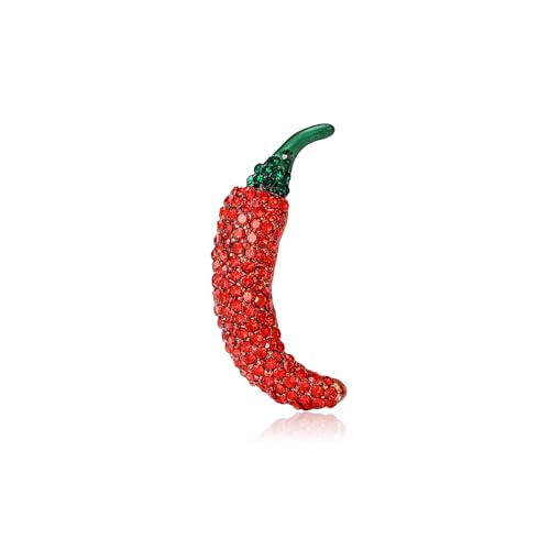 Image of Enamel Fruit Brooch for Women Rhinestones Fruit Lapel Pin Elegant Fruit Brooches Jewelry Gift, Perfect for Dresses Hat Bag