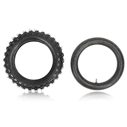 KIMISS Neumático Todoterreno de 2,5-10' Y Tubo Interior para Moto de Cross con Llanta de 10 Pulgadas Y Tubo Interior para Moto de Cross de 2,5/2,75-10