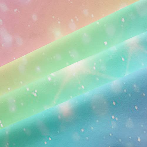 Erosebridal Rainbow Window Curtains For Kids Girls Teens Tie Dye Pastel Curtains 38" Wx45 L Golden Glitter Girly Sweet Window Treatments Curtains Abstract Watercolor Art Window Drapes 2 Panel Set #TOP6