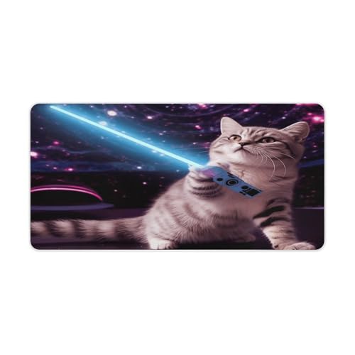 Tapis de souris amusant chat laser avec revêtement durable pour ordinateur