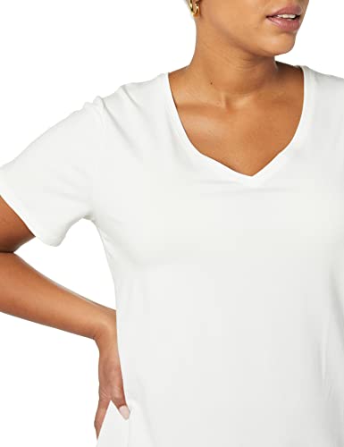 Image of Amazon Essentials Women's Plus Size Short-Sleeve V-Neck T-Shirt