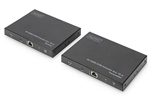 Extendeur KVM HDMI 4K DIGITUS DS-55513 - Kit émetteur récepteur via câble LAN 70m