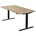 boho office® Homedesk - elektrisch stufenlos höhenverstellbares Tischgestell in Schwarz (RAL9005) mit Memoryfunktion, inkl. Tischplatte in 160 x 80 cm in Wildeiche